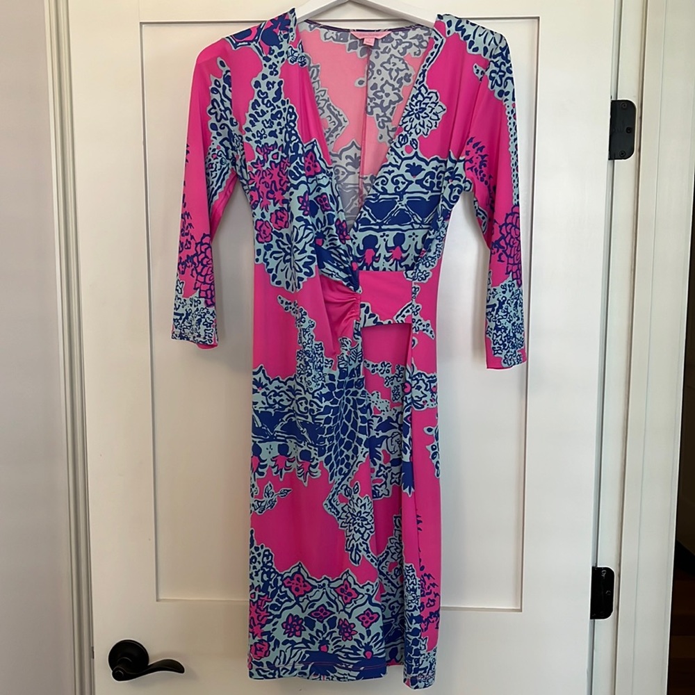Lilly Pulitzer dress in pink and blue